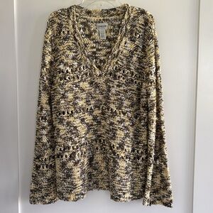 Chico’s v-neck, wide weave sweater